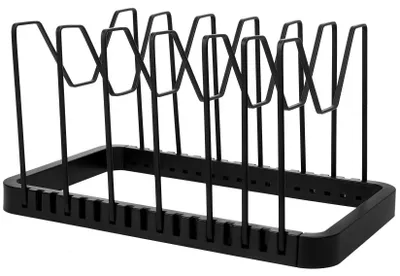 Immagine prodotto di Portaoggetti espandibile per coperchi delle pentole, con 10 scomparti regolabili per utensili da cucina