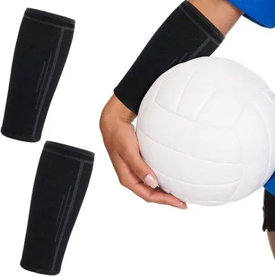 Zdjęcie produktu dla Ochraniacze sportowe - czarne - rozmiar M - oddychające i elastyczne - dla kobiet i mężczyzn