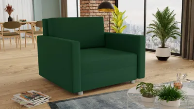 Produktbild von Schlafsofa Pura Midi mit Bettkasten - Polstersofa mit Schlaffunktion, Sofa, Bettsofa, Wohnlandschaft (Grün (Suedine 76))