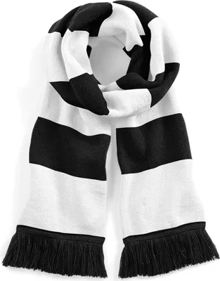 Image de Beechfield écharpe unie, rayée, pour adultes BC3955 (taille unique) (Noir/Blanc)