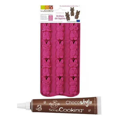 Produktbild von Schokoladenform - Hasen + Schokoladenstift