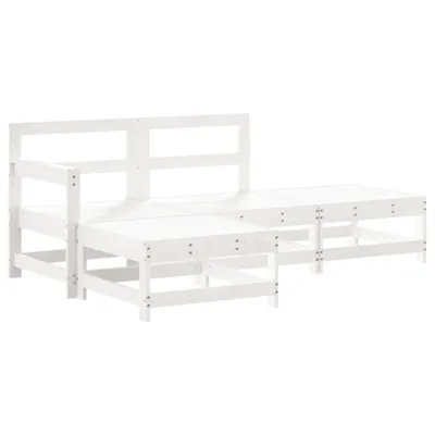 Produktbild von vidaXL 4-tlg. Garten-Lounge-Set Weiß Massivholz Kiefer