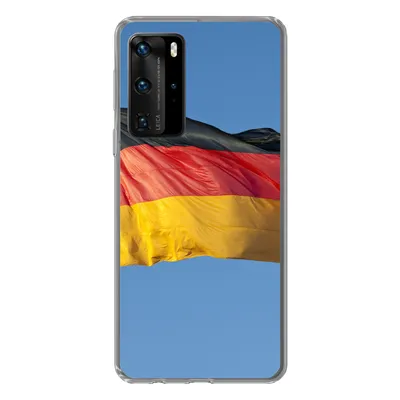 Produktbild von MuchoWow® Handyhülle Schutzhülle Hülle für Huawei P40 Pro Foto der deutschen Flagge Silikon Softcase Handy Hülle - Schutz