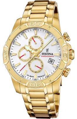 Produktbild von Festina Herrenuhr Timeless Chronograph Armbanduhr Edelstahl gold UF20705/1
