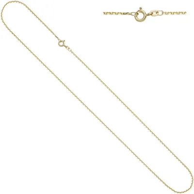 Produktbild von 1,6mm Ankerkette Kette Halskette aus 333 Gold Gelbgold diamantiert 50cm