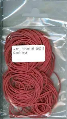 Produktbild von 60 Stück rote Gummiringe