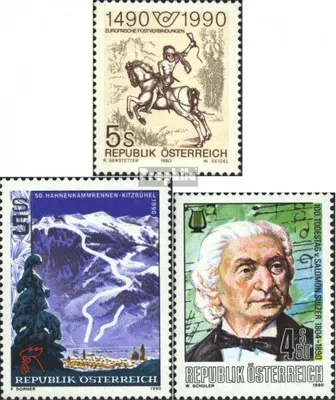 Produktbild von Briefmarken Österreich 1990 Mi 1978,1979,1980 (kompl.Ausgaben) postfrisch Sondermarken
