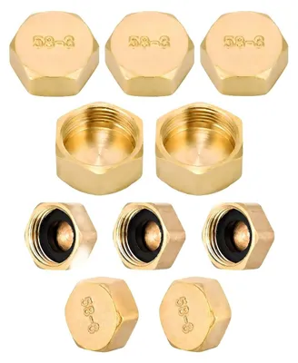 Blindstopfen-Set 10-teilig G1/2 & G3/4 Zoll Messing mit Dichtungen