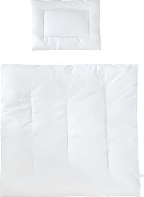 Produktbild von roba dětská přikrývka, celoroční kolébková souprava (lechtání), bílá, přikrývka 80 x 80 cm a polštář 40 x 35 cm