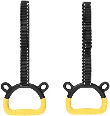 Productafbeelding van Turnringen - Gymnastiekringen - Kracht training - Verstelbare riemen - 20 cm - Zwart