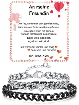 Image de Bracelet et collier cubains, réglables, noir et argent, ensemble cadeau en acier inoxydable
