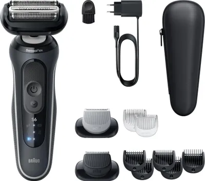 Produktbild von Braun Rasierer Series 6 62-G1650s Kabelloser Nass- & Trockenrasierer für Herren, grau
