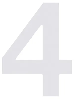Produktbild von Hausnummer ''4'' Weiß