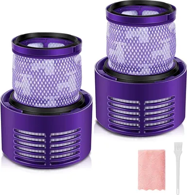 Produktbild von morpilot Filter für 2 Stück Ersatzfilter für V10 SV12 Cyclone Animal Absolute Staubsauger Ersatzteil, Waschbar Hepa Filter mit Reinigungsbürste und Handtuch, Ersetzen Sie # DY-969082-01