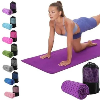 Produktbild von Yogahandtuch schnelltrocknendes Mikrofaser - schwarz