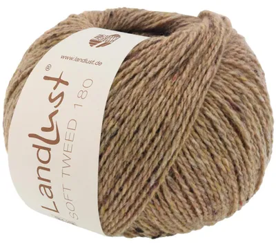 Produktbild von Lana Grossa Landlust Soft Tweed 180 klassisch verzwirntes Tweedgarn aus Schurwolle mit mehrfarbigen Noppen Farbe 109 - Nougat meliert