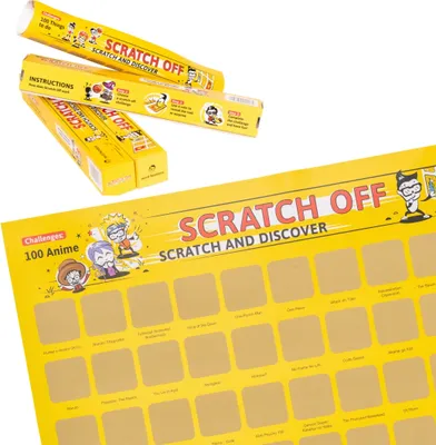 Produktbild von Scratch Off 100 Anime - Scratch Off Poster mit 100 Kult-Anime A2