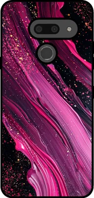 Produktbild von Smartphonica Telefon Fall geeignet für LG G8 ThinQ mit Marmor Druck - TPU zurück Abdeckung Fall Marmor Design - lila rosa