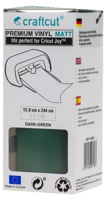 Produktbild von craftcut® Premium Plotterfolie matt 43 DARK-GREEN 13,9 x 244 cm