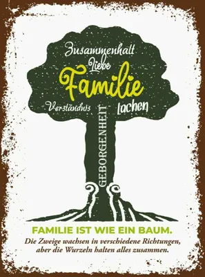Produktbild von vianmo Holzschild 40x30 cm Familie ist wie ein Baum Freunde