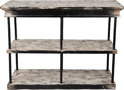 Produktbild von Clayre & Eef Beistelltisch 120x40x90 cm Schwarz Beige Holz