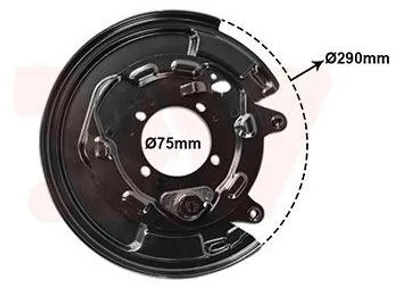 Produktbild von VAN WEZEL Spritzblech Bremsscheibe für TOYOTA COROLLA (ZZE12, NDE12, ZDE12) Hinten Links 5393373 Ankerblech
