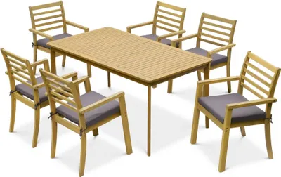Produktbild von Garten-Essgarnitur aus Akazienholz HAGEN 6+1