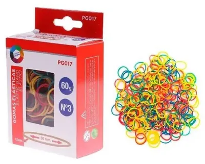 Zdjęcie produktu dla Gumki recepturki kolorowe 30 x 1,5 mm 60 g