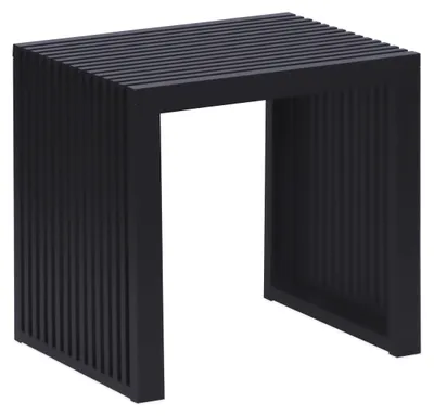 Bambus-Bank 43x45x33 cm, Hocker, schwarz