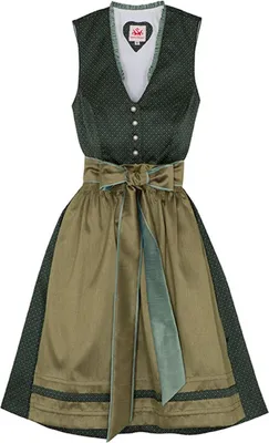 Produktbild von Spieth & Wensky Dirndl Dilliane Midi-Dirndl Kleid 2-teiliges Trachtenkleid Rocklänge 60cm, Farbe:Dunkelgrün, Größe:46/3XL
