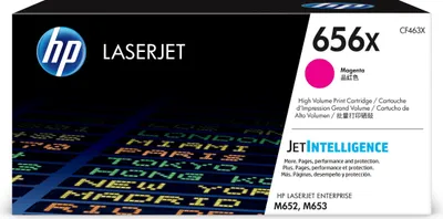Obrázok produktu pre HP Originálna purpurová tonerová kazeta 656X LaserJet s vysokou výťažnosťou, 22000 strany, Purpurová, 1 kusov