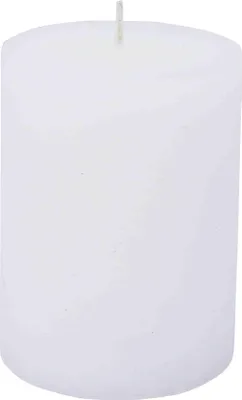 Produktbild von Stumpenkerze durchgefärbt weiß 8 x Ø 6 cm