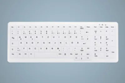 Obrázek produktu pro Contour Design Active Key AK-C7000F-UVS-W/CH, Plná velikost (100 %), Kabel, USB, Membránový spínač, LED, Bílá