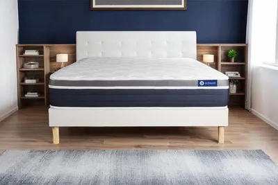 Produktbild von Actimemo confort matratze 130x210cm + Bettgestell mit lattenrost , Härtegrad 3 , Memory-Schaum , Höhe : 26 cm