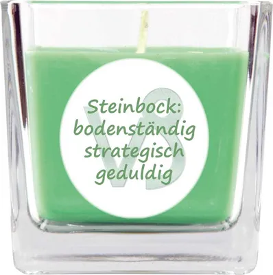 Zdjęcie produktu dla HS Candle "Znak zodiaku" świeca zapachowa kokos w słoiku ( Koziorożec ) - wiele motywów do wyboru, 190g - czas palenia do 50 godzin - Koziorożec