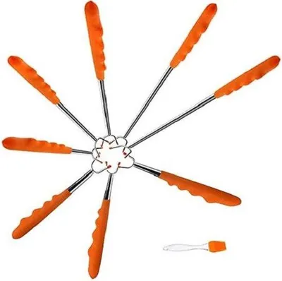 Obrázok produktu pre Teleskopické špajdle na grilovanie, 8 ks, 30–115 cm, z nehrdzavejúcej ocele, ideálne na piknik a kempovanie, na hotdogy a zeleninu