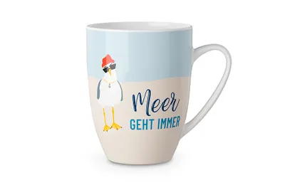 Produktbild von maritimer Becher, Tasse Meerfreunde mit Möwe für 250ml Geschenk für Dich