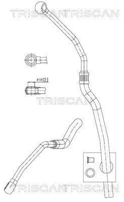 Produktbild von TRISCAN 8516 11034 Servoleitung für BMW 7 (E38) von Lenkgetriebe nach Ausgleichsbehälter