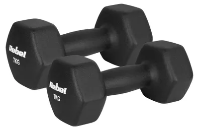Obrázok produktu pre HEX 2x7kg neoprénové liatinové činky pre tréning Rebel Fitness