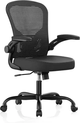 Obrázok produktu pre Ergonomická kancelárska stolička s vysokým operadlom, sieťovinou, nosnosťou 150 kg, nastaviteľnou výškou sedadla a sklápateľnými