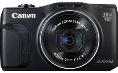Produktbild von Canon PowerShot SX700 HS, 16,1 MP, 4608 x 3456 Pixel, CMOS, 30x, Full HD, Schwarz