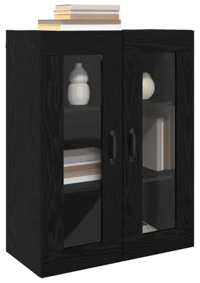 Image de Armoire de rangement vidaXL, aspect chêne noir, 69,5 x 34 x 90 cm