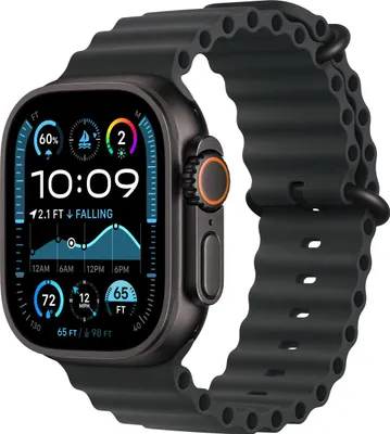 Produktbild von Apple Watch Ultra 2 4G 49 mm Schwarz, Ozean-Armband Schwarz