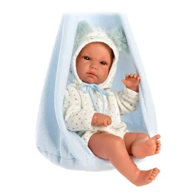 Image de Llorens New Born baby boy in textile swing 35 cm
