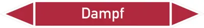 Produktbild von Dreifke® Rohrleitungsetikett, Dampf | Folie selbstklebend | 270x37 mm, 1 Stk