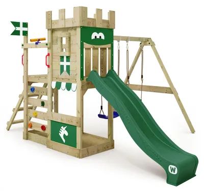 Immagine prodotto di Torre giochi Wickey RoyalFlyer con altalena e sabbiera in verde