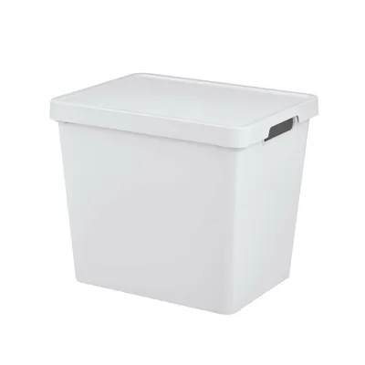 Image de Boîte de rangement avec couvercle Tontarelli Maya Blanc 23,9 L 36 x 28 x 31,1 cm