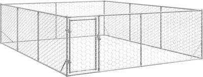 Obrázek produktu pro Venkovní psí bouda s dveřmi 3x4x1 m pozinkovaná ocel