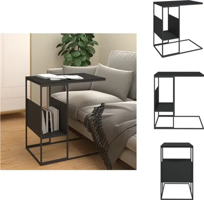 Obrázek produktu pro vidaXL Odkládací stolek černý 55x36x59,5 cm materiál na bázi dřeva - Konferenční stolky
