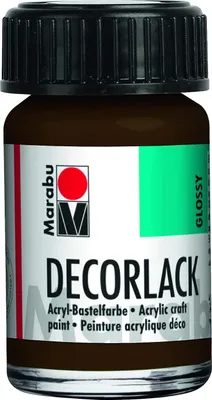 Produktbild von Marabu Acryllack "Decorlack" dunkelbraun 15 ml im Glas